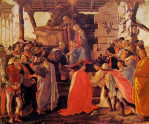 Adorazione dei Magi di Botticelli agli Uffizi